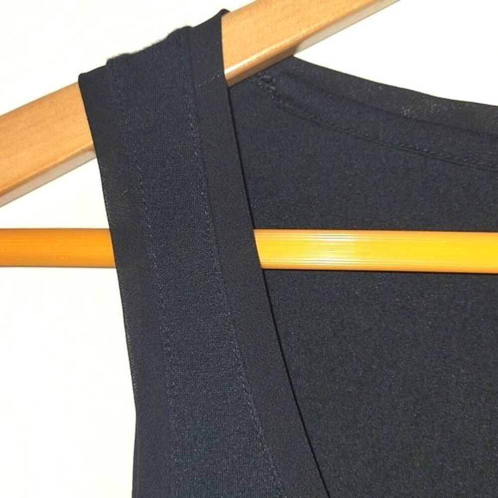 GAP Black Casual Cotton Modal Tank Top size M Ruffles Fun Everyday - Picture 5 of 12
